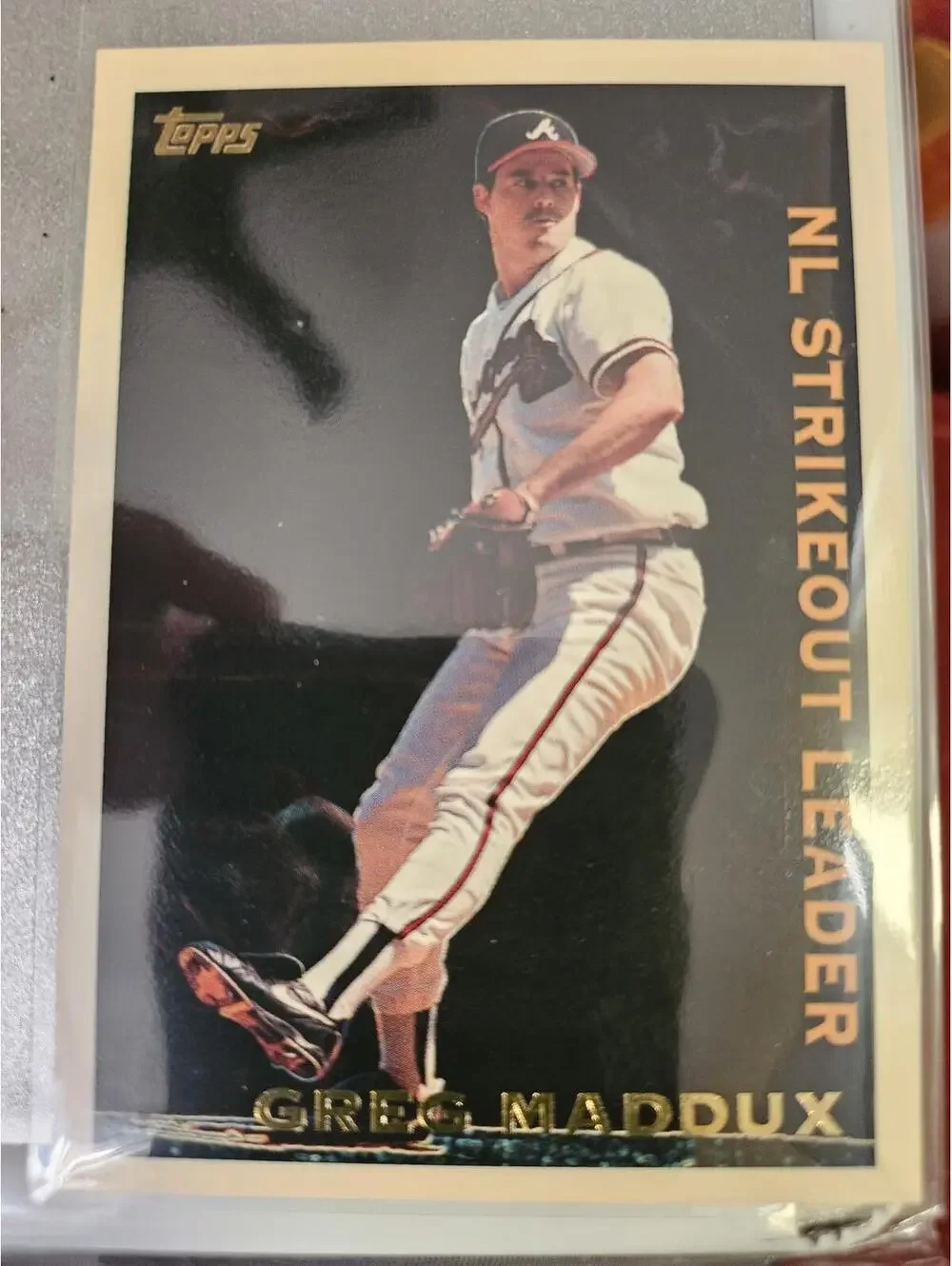 1995 Topps NL Strikeout Leader LL24 Greg Maddux Atlanta Braves HOF RAW mint